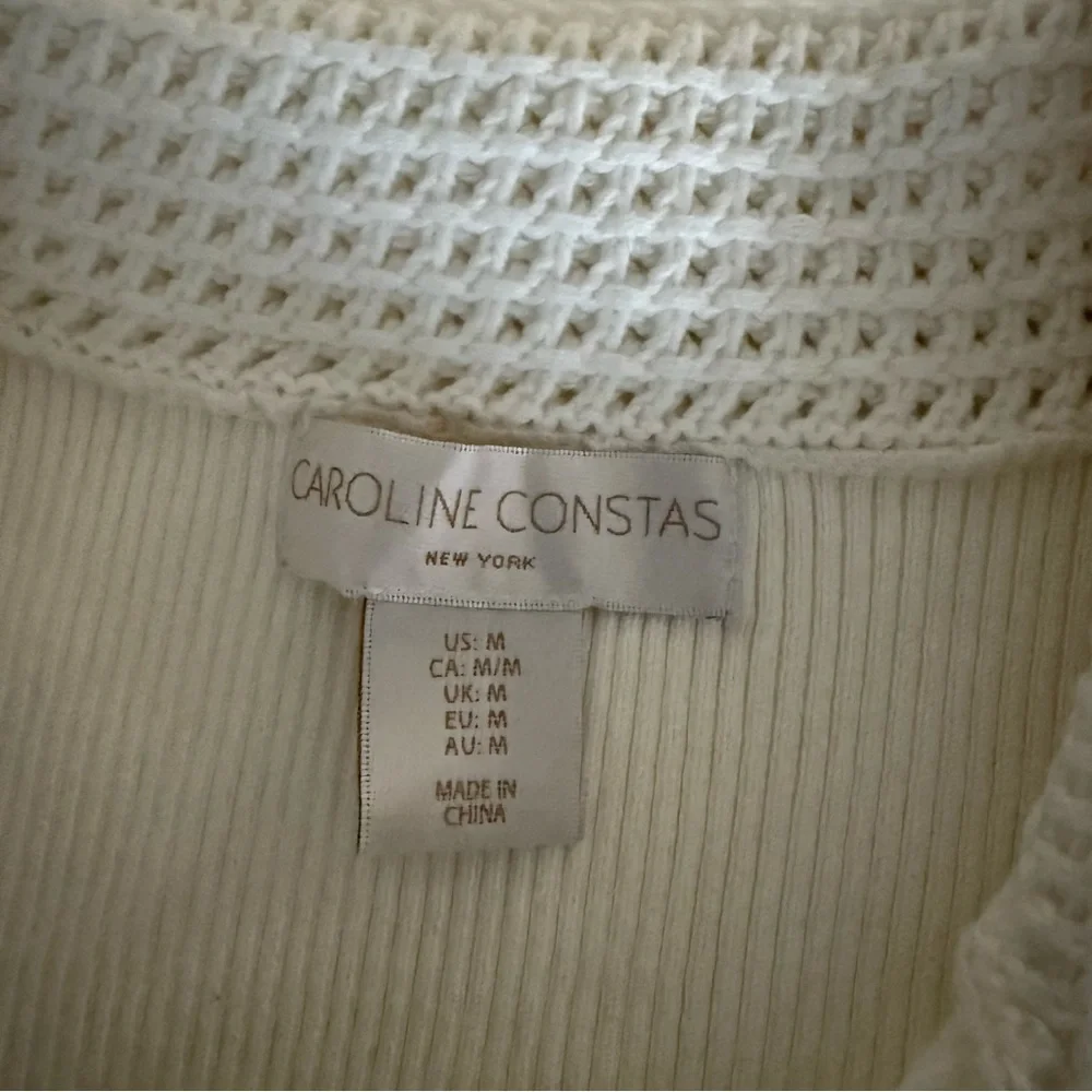 Caroline Constas New York white knit top size M - Picture 8 of 9